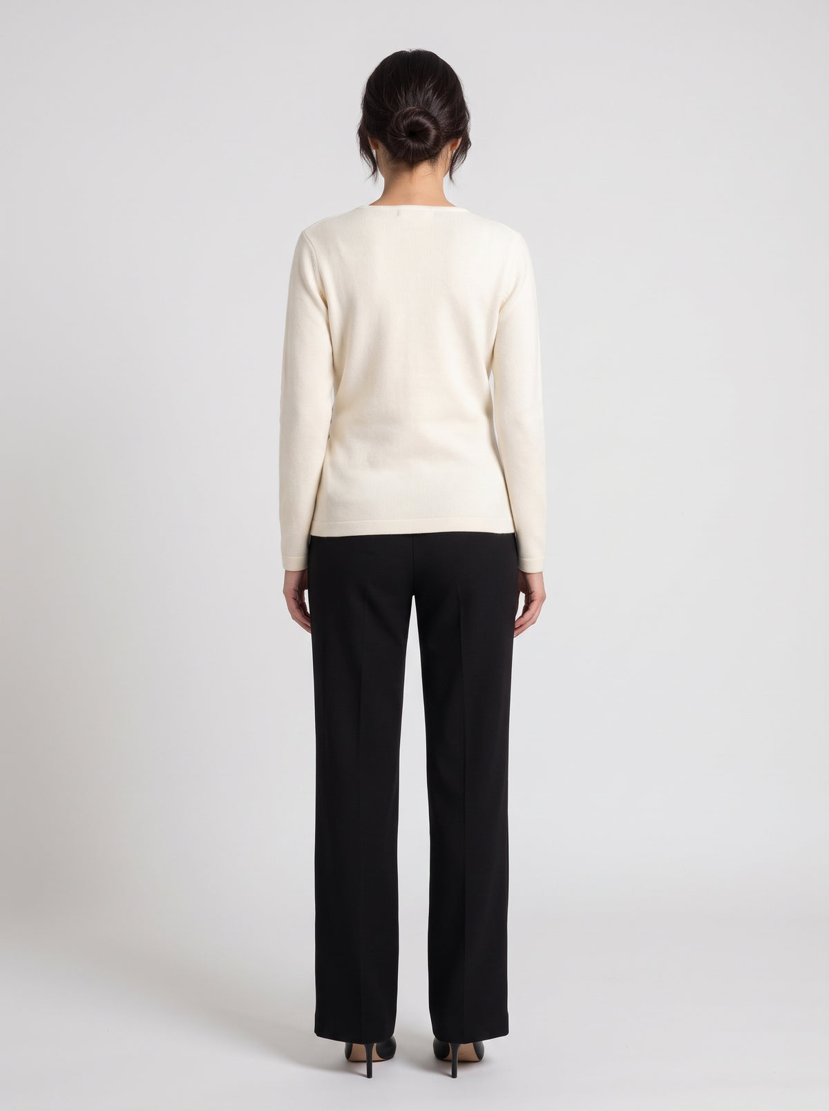 Pull En Maille Cache-Cœur À Boucle Dorée