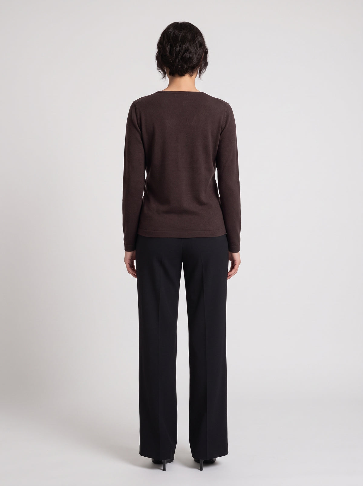 Pull En Maille Cache-Cœur À Boucle Dorée