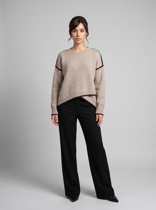 Pull en Maille Coupe Asymétrique