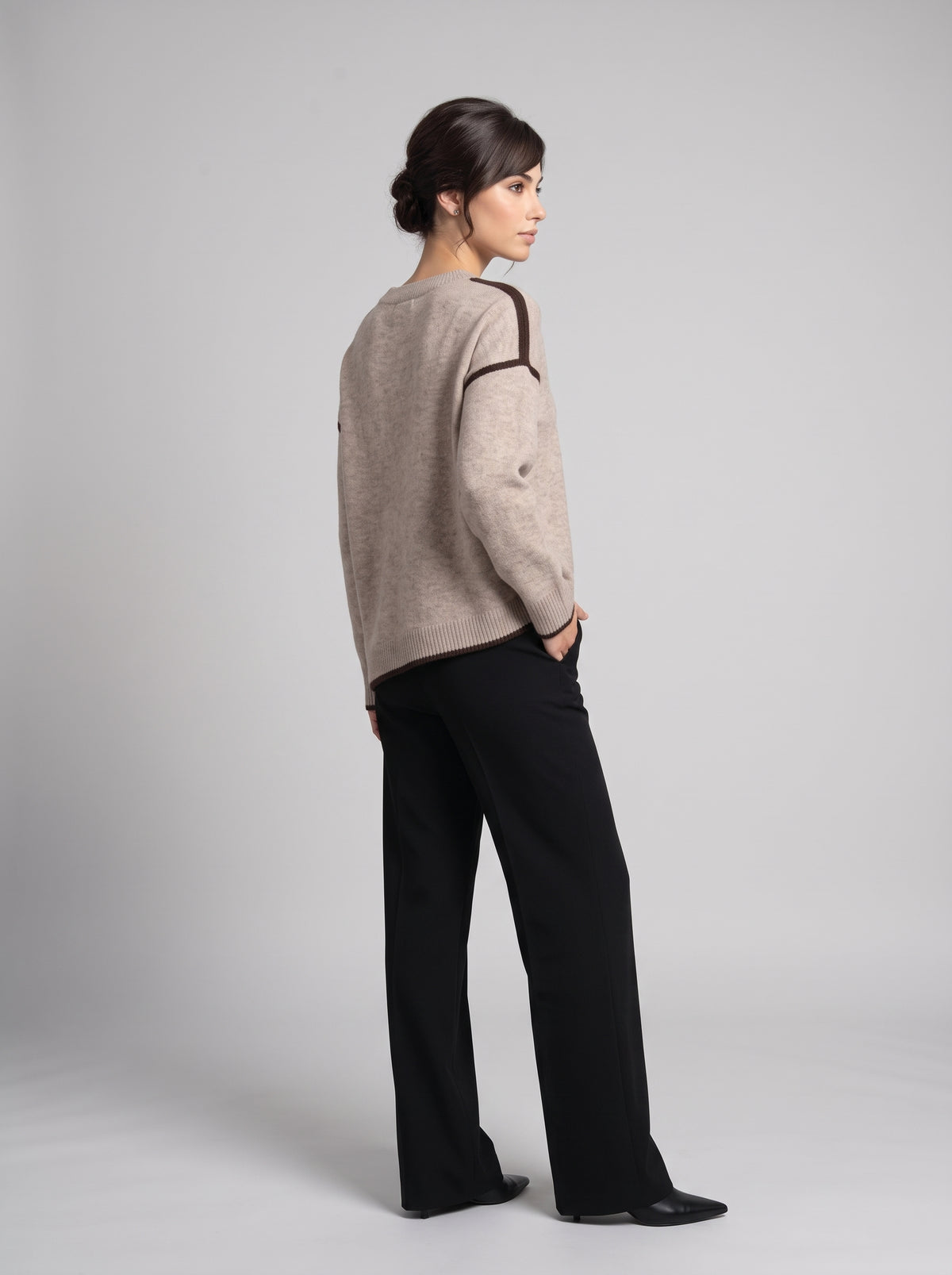 Pull en Maille Coupe Asymétrique