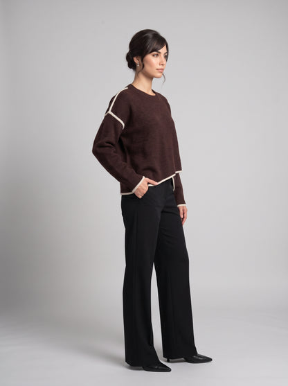 Pull en Maille Coupe Asymétrique