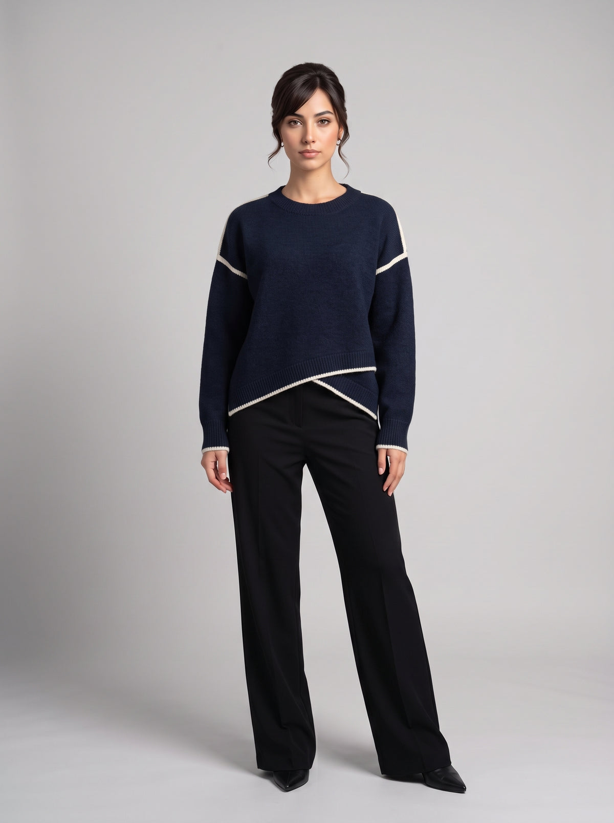 Pull en Maille Coupe Asymétrique