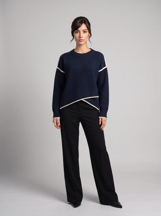 Pull en Maille Coupe Asymétrique